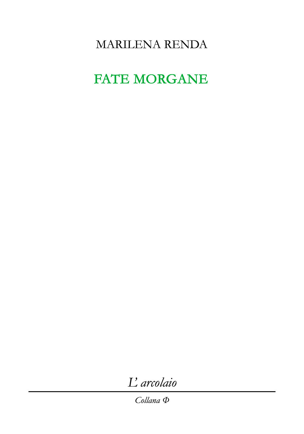 Libri Marilena Renda - Fate Morgane