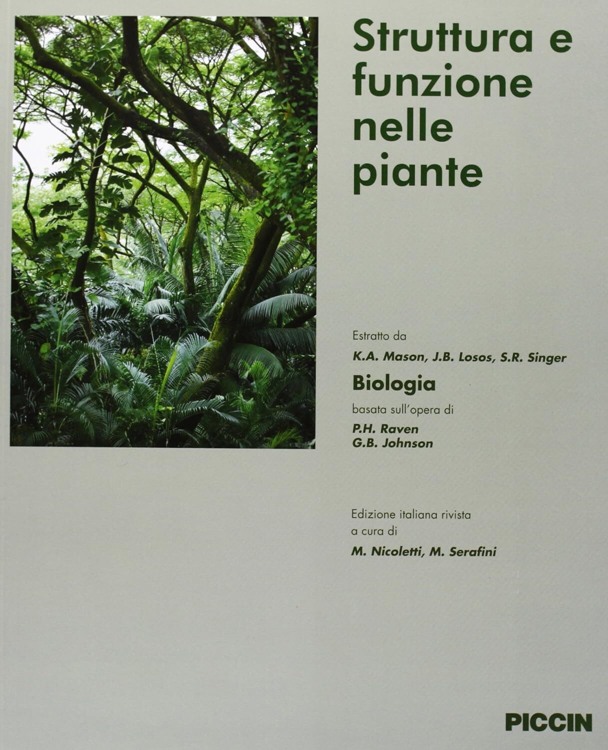 9788829922116 Struttura e funzione delle piante - Raven - Johnson - Mason - Loso