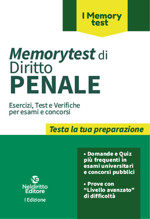 MEMORYTEST DI DIRITTO PENALE AA.VV.