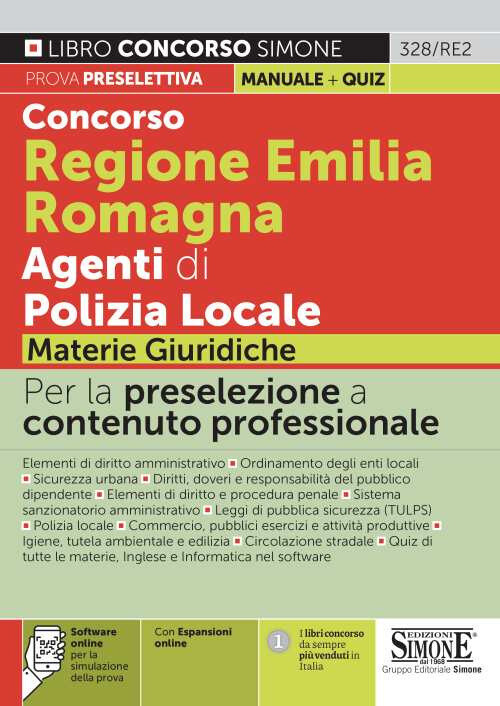 CONCORSO REGIONE EMILIA ROMAGNA AGENTI DI POLIZIA LOCALE. MATERIE GIUR AA.VV.