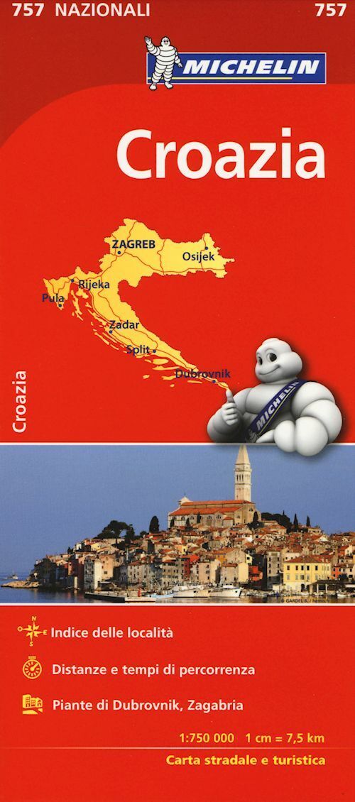 CROAZIA CARTA STRADALE MICHELIN 2017  - AA.VV. - Michelin Italiana