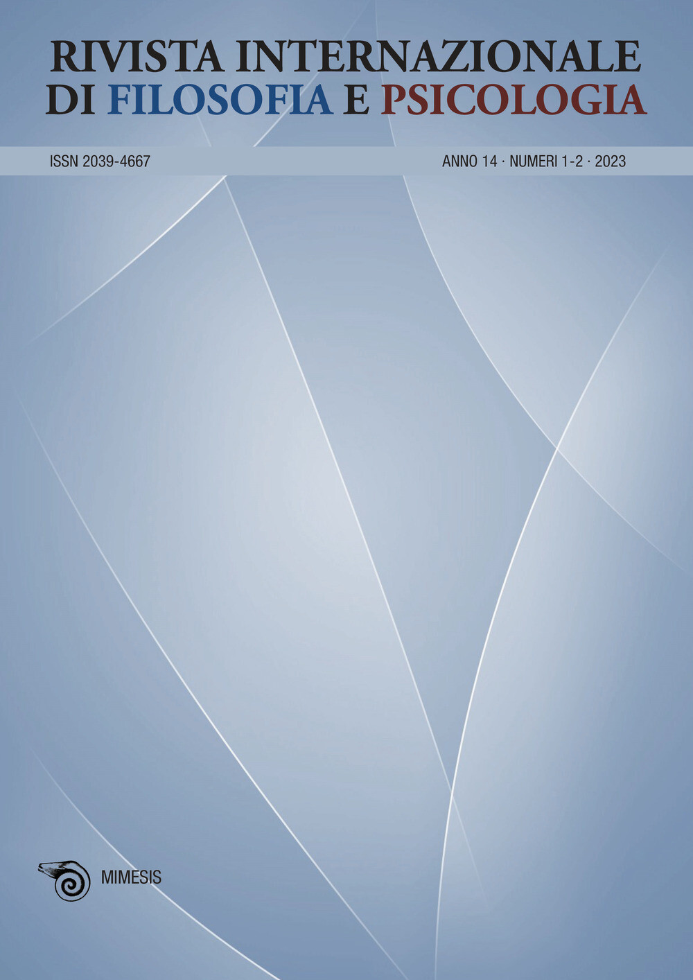 Libri Rivista Internazionale Di Filosofia E Psicologia (2023) #1-2