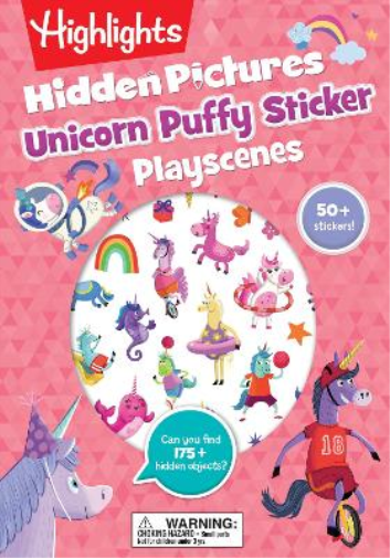 Highlights Unicorn Puffy Sticker Playscenes (Tascabile) Puffy Sticker Playscene