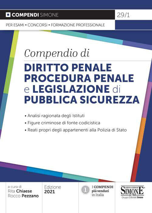 Compendio di Diritto Penale Procedura Penale e Legislazione di Pubblica Si...