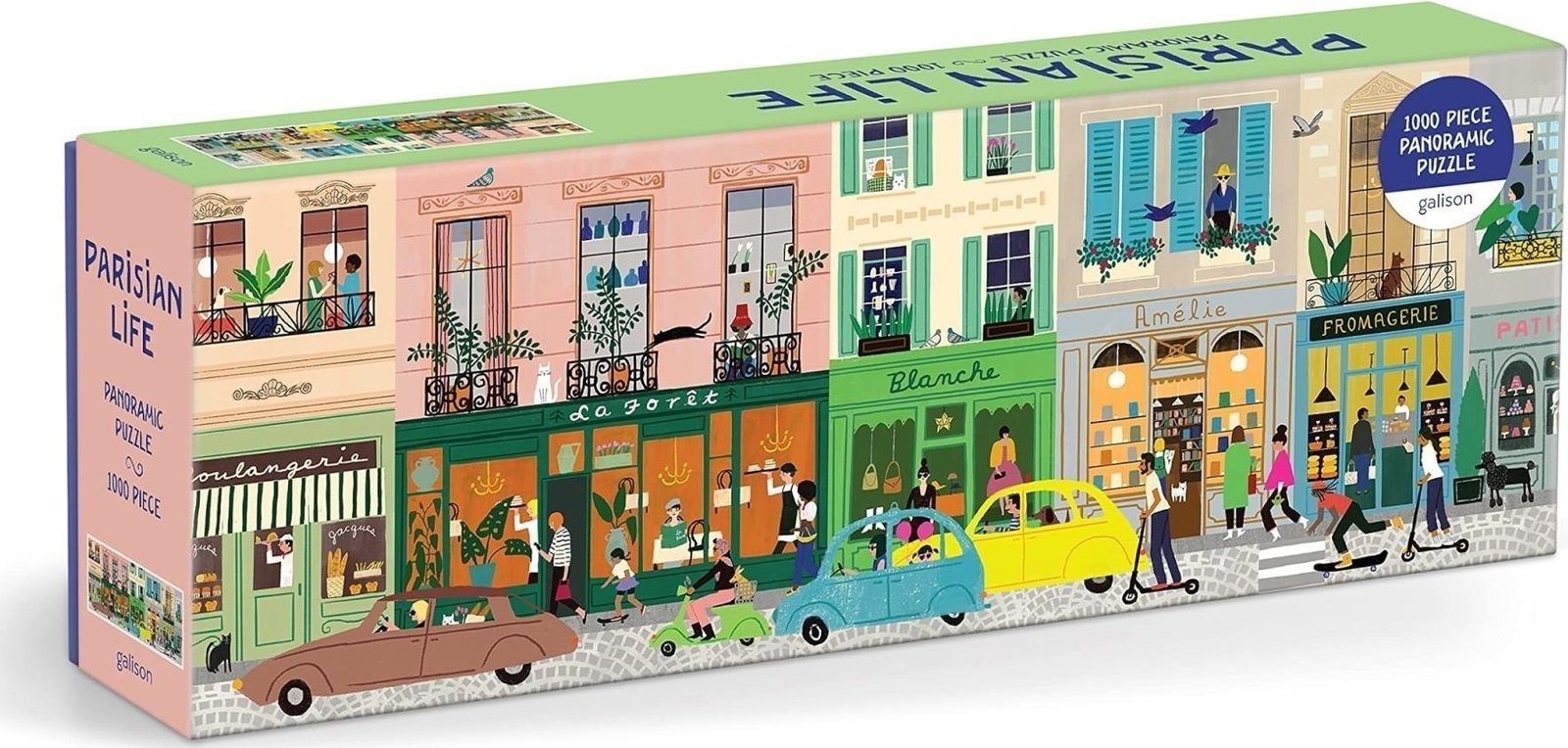 LIbri UK/US Galison - Parisian Life 1000 Piece Panoramic Puzzle