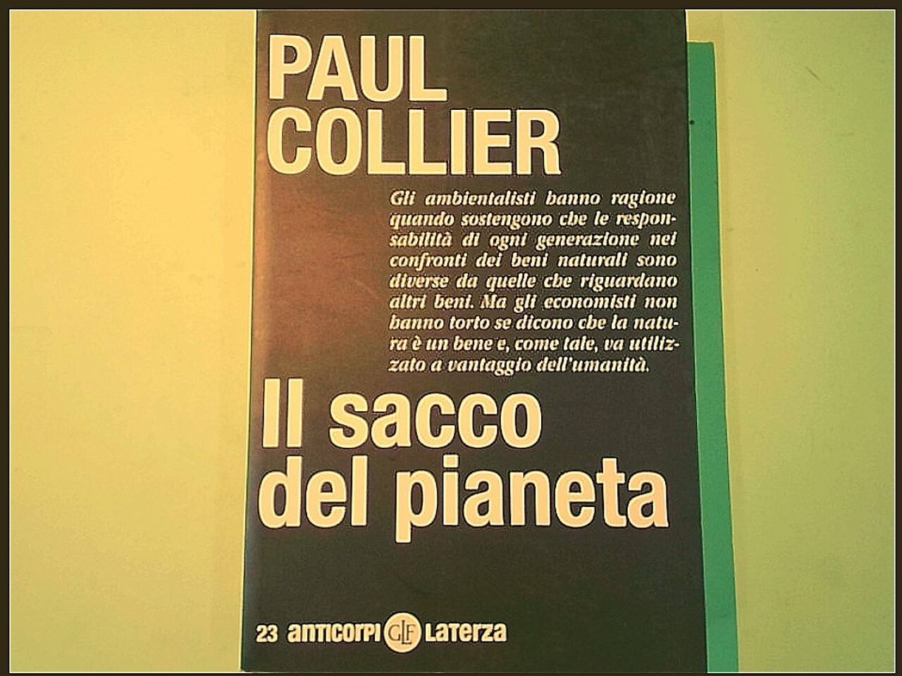 IL SACCO DEL PIANETA COLLIER LATERZA