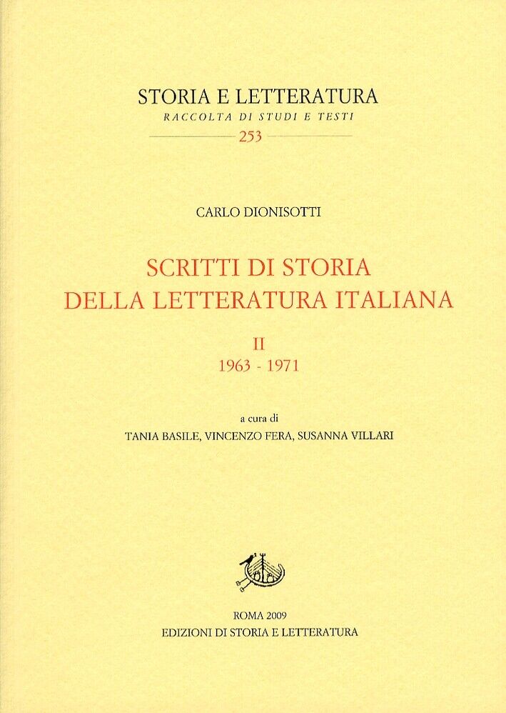 Scritti di storia della letteratura italiana. Vol. 2. 1963-1971