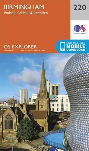 Birmingham, Walsall, Solihull and Redditch (Map) OS Explorer Map
