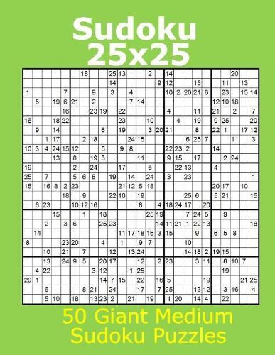 Jacob James Sudoku 25x25 50 Giant Medium Sudoku Puzzles (Tascabile)