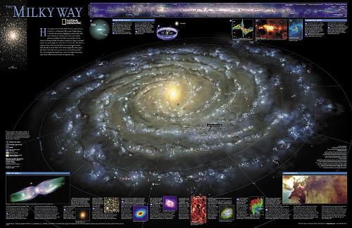 National Geographic Maps The Milky Way, Tubed (Map)