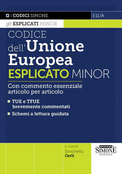 E11/A CODICE UNIONE EUROPEA ESPLICATO AA.VV.
