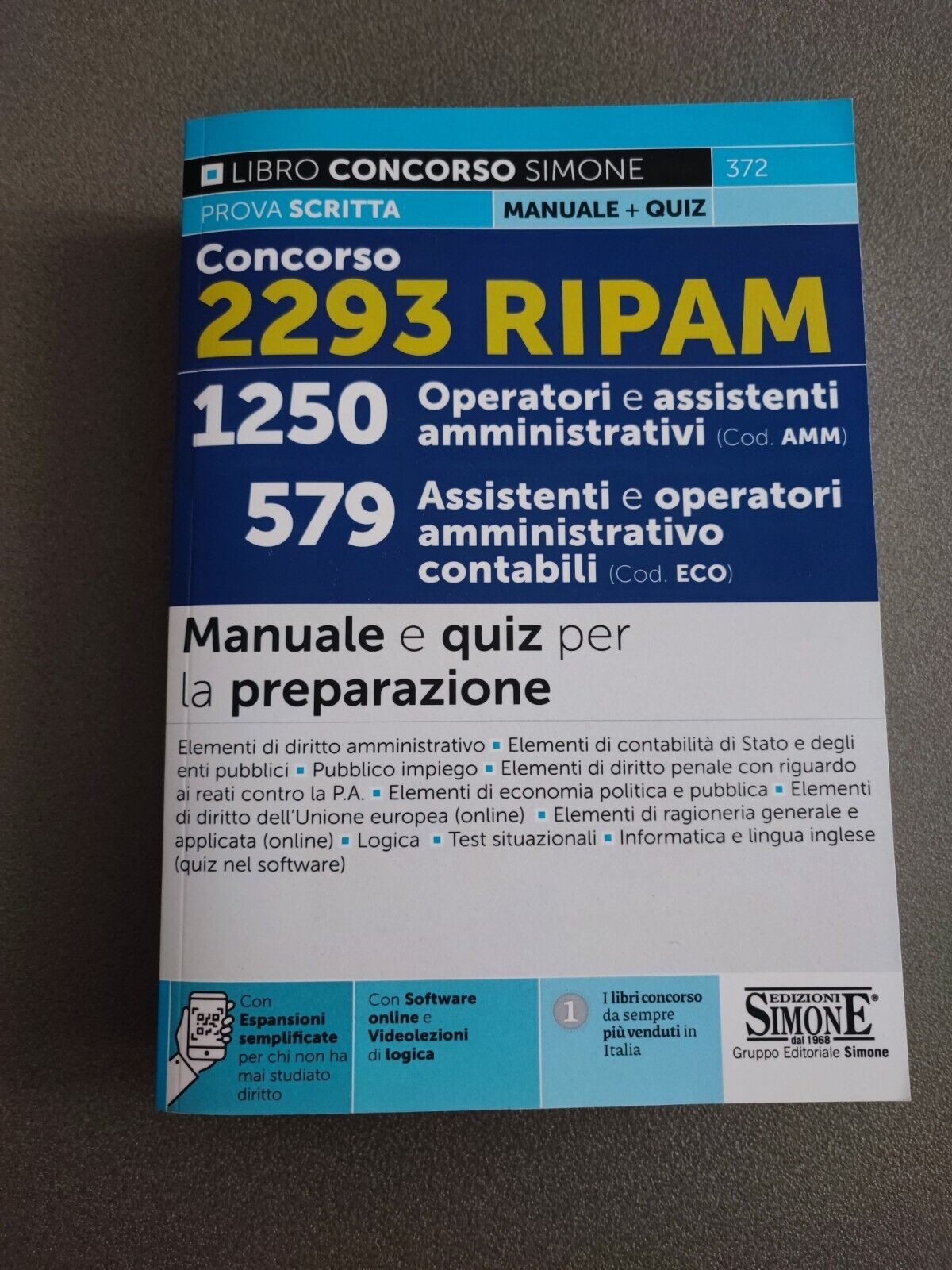Concorso 2293 RIPAM  operatori e assistenti amministrativi cod. AMM cod. ECO