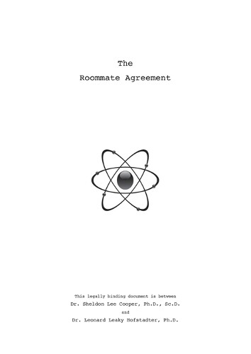Sheldon's Roommate Agreement (Tascabile)