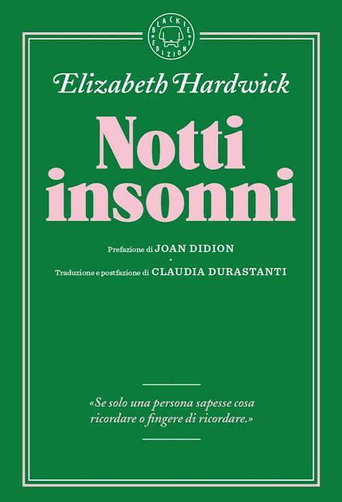 NOTTI INSONNI  - HARDWICK ELIZABETH - Blackie