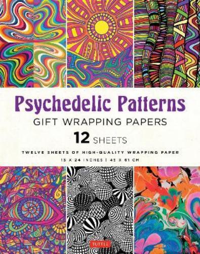 Tuttle Studio Psychedelic Patterns Gift Wrapping Papers - 12 sheets (Tascabile)