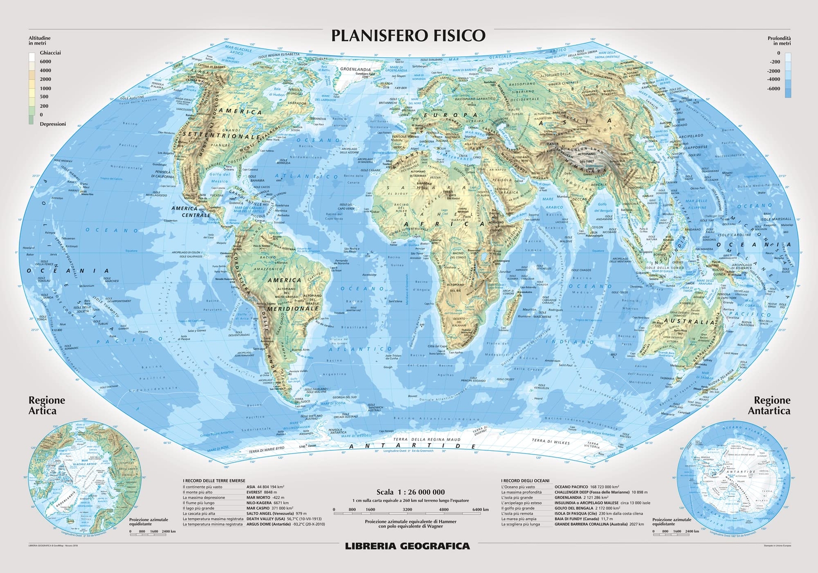 Libri Planisfero Fisico E Politico (Carta Murale)
