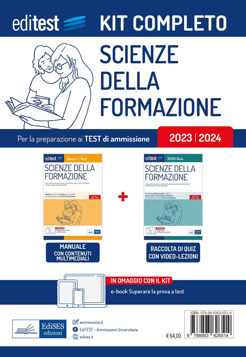 9788893626514 Test Scienze della Formazione Primaria 2023: Kit c...re in omaggio