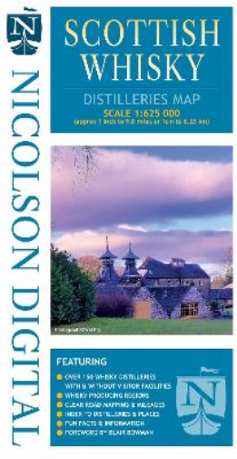 Val Fry Nicolson Digital Scottish Whisky Distilleries Map (Map)