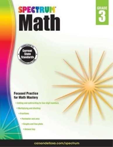Spectrum Math Workbook, Grade 3 (Tascabile) Spectrum