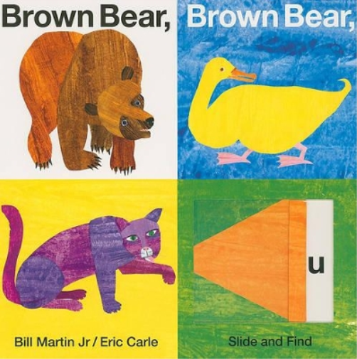 Bill Martin Brown Bear, Brown Bear, What Do You See? Slide an (Libro di cartone)