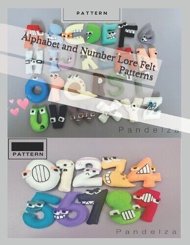 Pandelza Patterns Alphabet and Number Lore Felt Patterns (Tascabile)