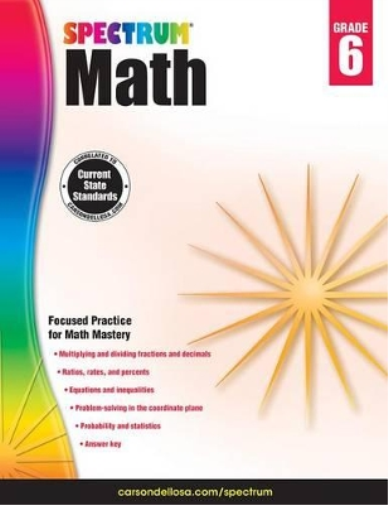 Spectrum Math Workbook, Grade 6 (Tascabile) Spectrum