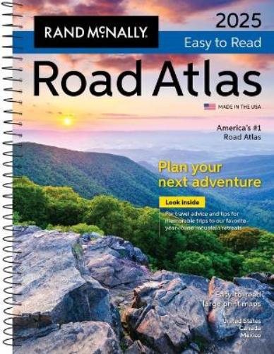 Rand McNally 2025 Easy-To-Read Midsize Road Atlas (Copertina rigida)