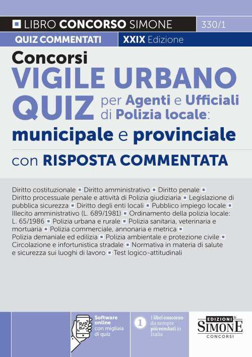 Concorsi vigile urbano. Quiz per agenti e ufficiali di polizia locale: mun...