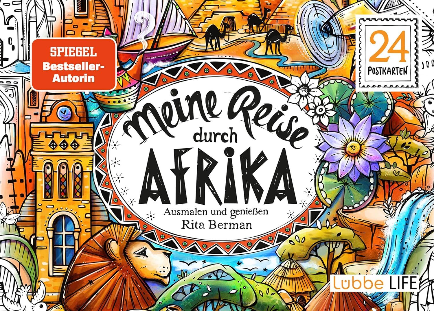 9783404060139 Meine Reise durch Afrika - 24 Postkarten: Ausmalen...ostkarten: 13