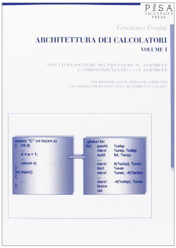 9788867410804 Architettura dei calcolatori: 1 - Graziano Frosini