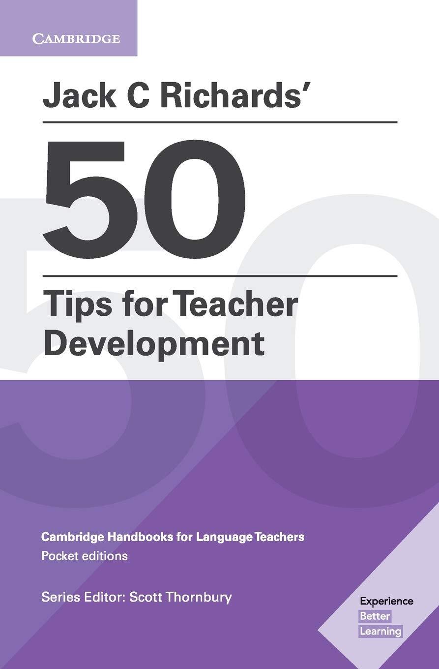 9781108408363 Jack C Richards' 50 Tips for Teacher Development: ...ngua inglese]