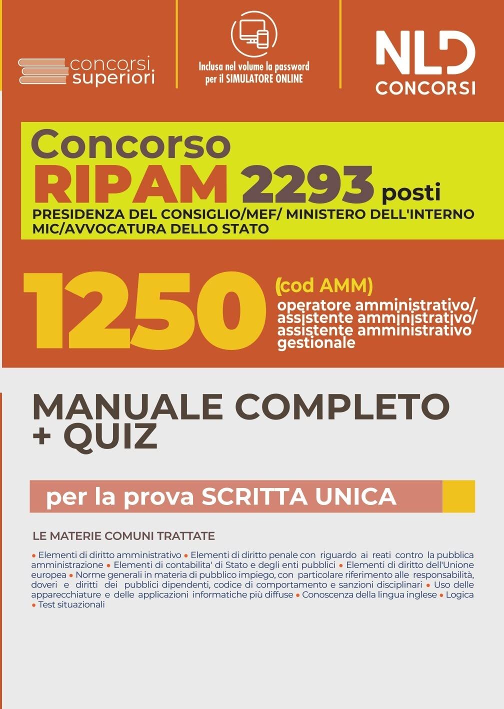 9788833587769 Concorso RIPAM. 2293 posti MEF, Presidenza del con...i simulazione