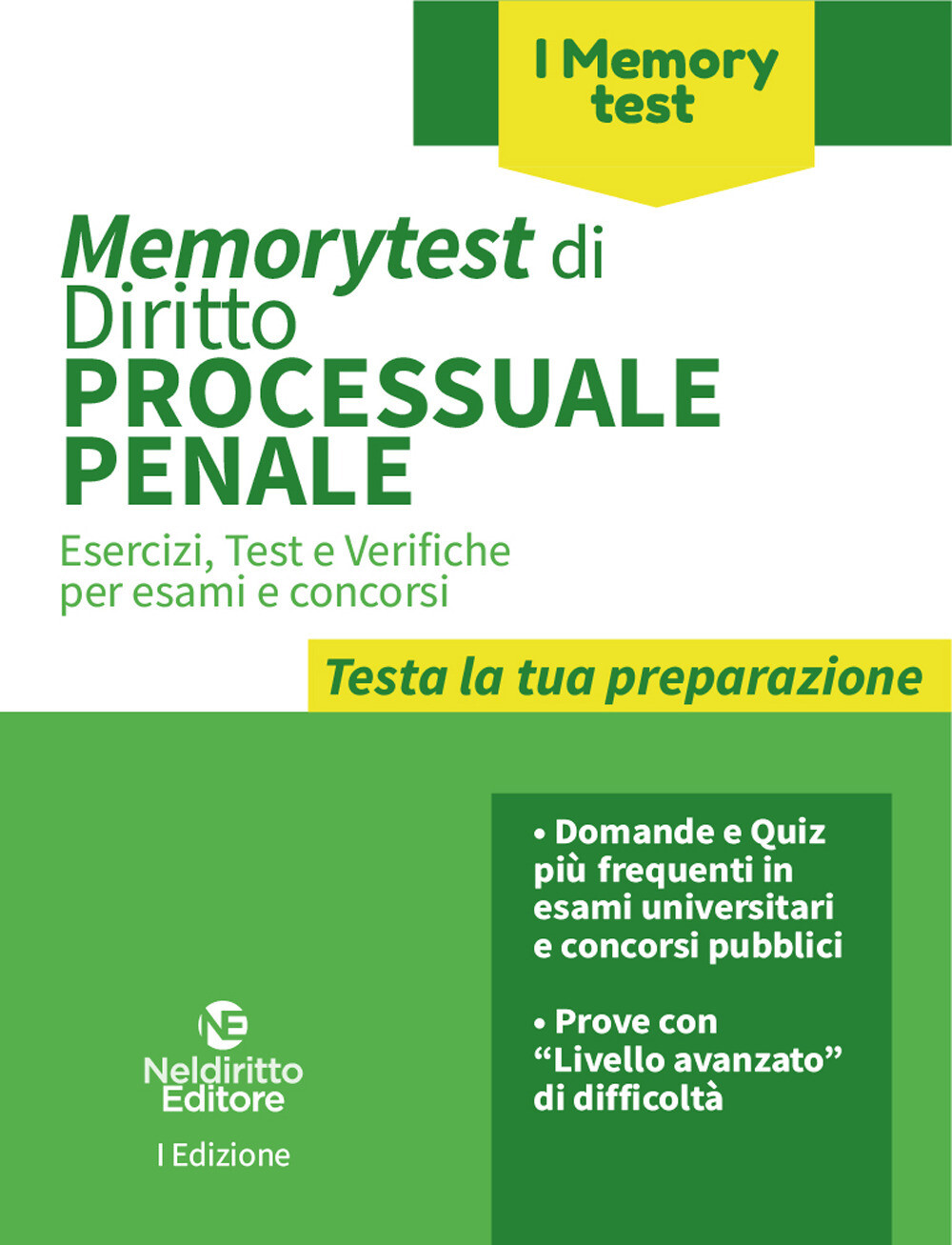 Memorytest di diritto processuale penale. Nuova ediz. - AA.VV.