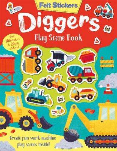 Kit Elliot Felt Stickers Diggers Play Scene Book (Tascabile) Felt Stickers