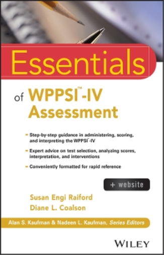 Susan Engi Raiford Diane L. Coalso Essentials of WPPSI-IV Assessmen (Tascabile)