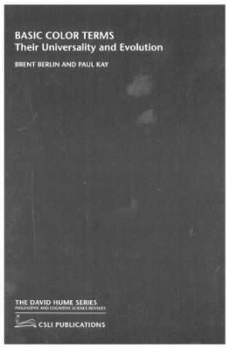 Paul Kay Brent Berlin Basic Color Terms (Tascabile) David Hume Series