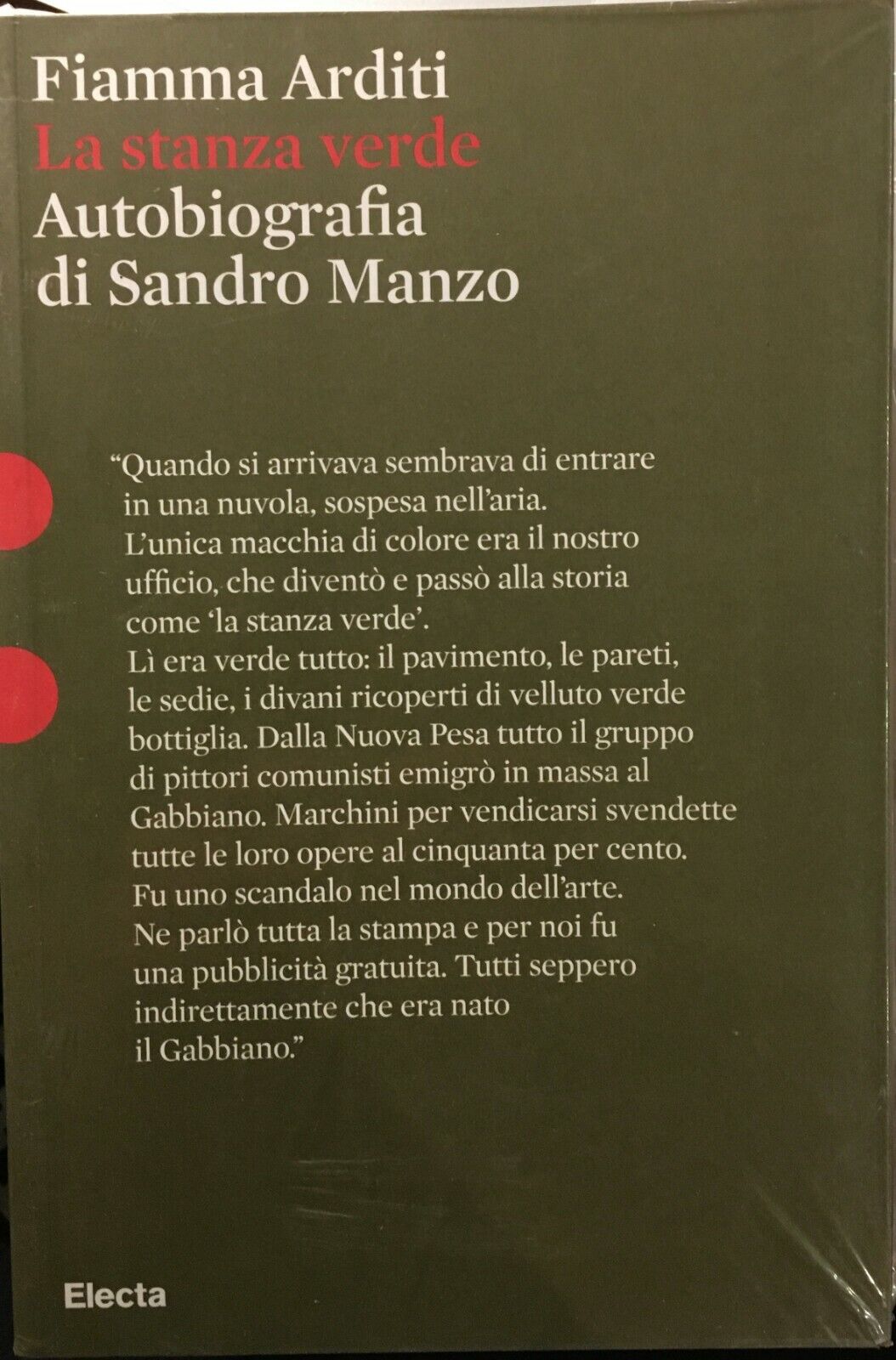 ARDITI, LA STANZA VERDE, AUTOBIOGRAFIA DI SANDRO MANZO, ELECTA