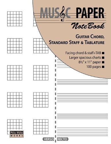 Ashkan Mashhour MUSIC PAPER NoteBook - Guitar Chord, Standard Staff  (Tascabile)