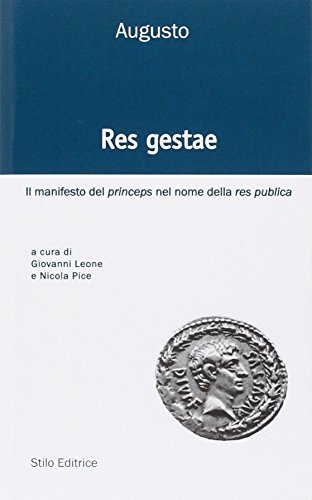 9788864791401 Res gestae. Il manifesto del princeps nel nome del...atina e greca