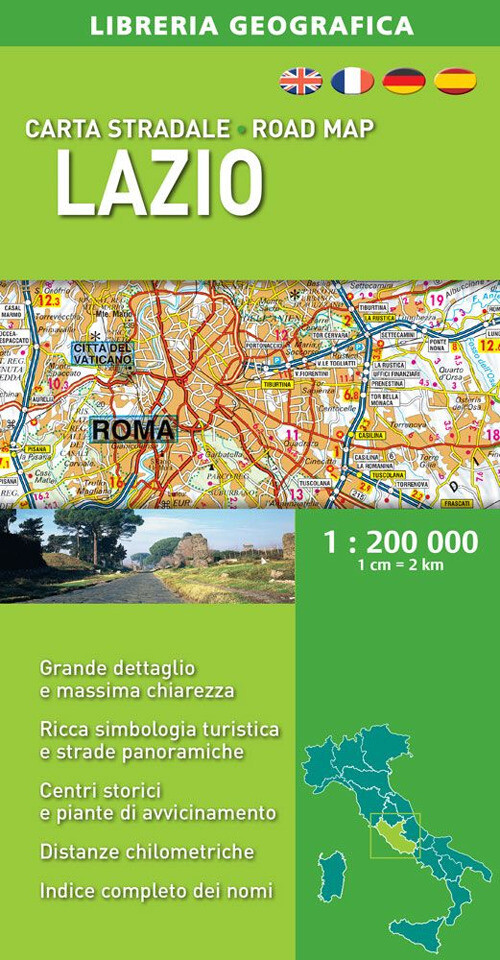 Lazio. Carta stradale 1:200.000 - AA.VV.