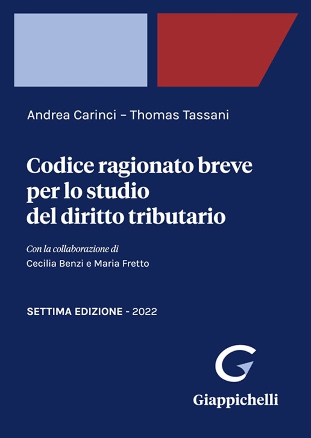 9788892143609 Codice ragionato breve per lo studio del diritto tributario - Andr