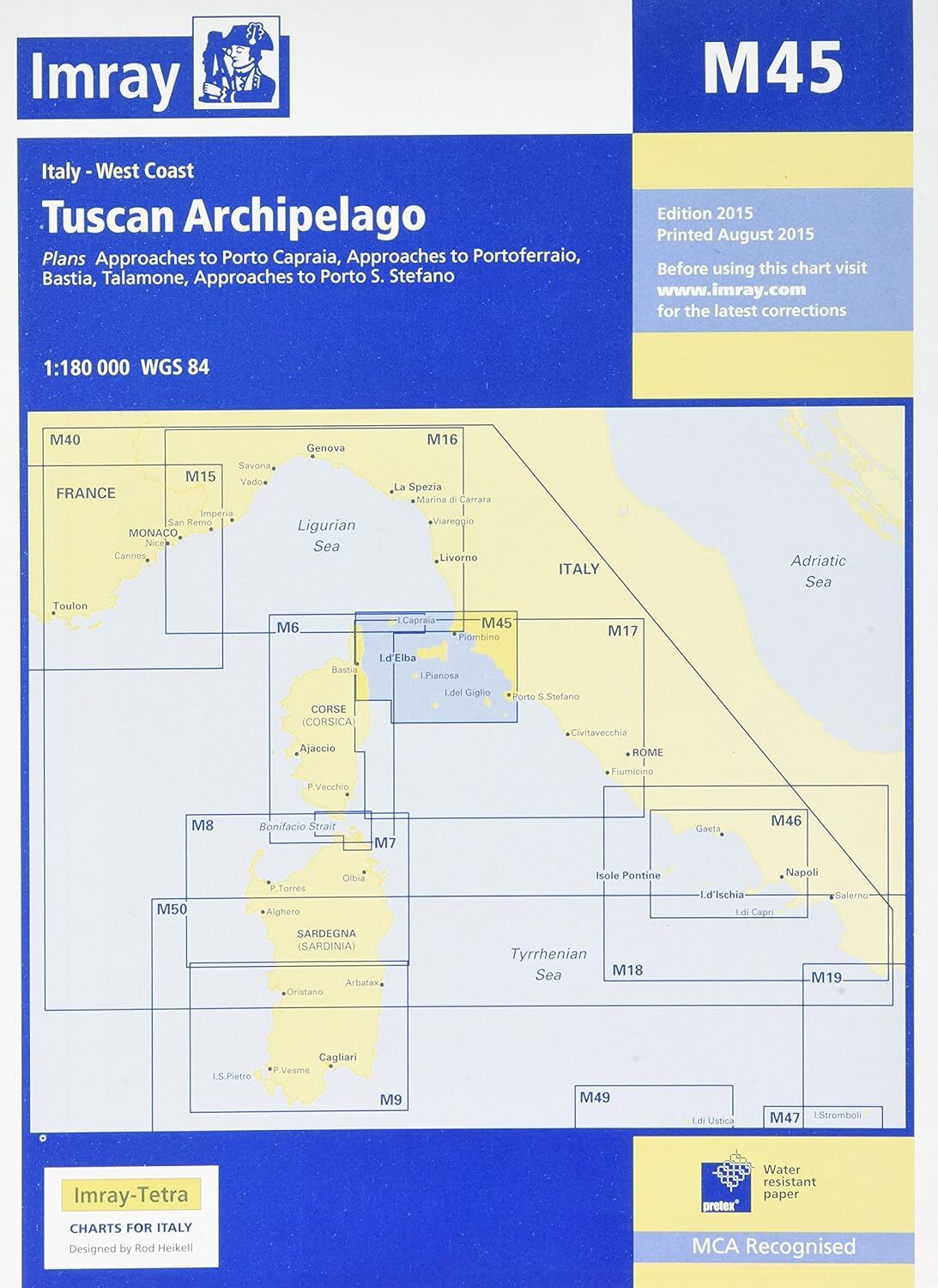 9781846237133 Imray Chart M45: Tuscan Archipelago - Imray