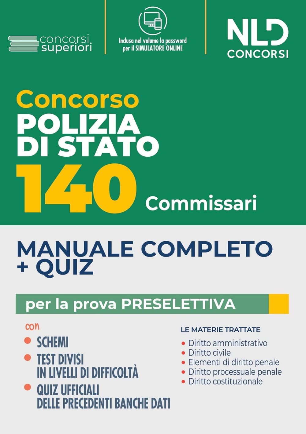 9788833587493 140 commissari di polizia di Stato. Manuale comple...nsione online