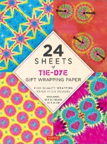 Tuttle Studio Tie-Dye Gift Wrapping Paper - 24 sheets (Tascabile)