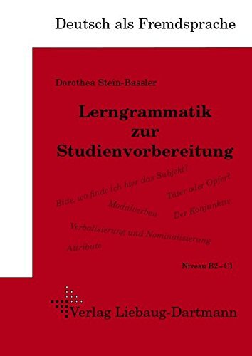 Dorothea Stein- Lerngrammatik zur Studienvorbereitung: Lehr-  (Copertina rigida)