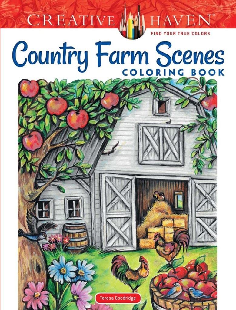 9780486836737 Creative Haven Country Farm Scenes Coloring Book - Teresa Goodridg