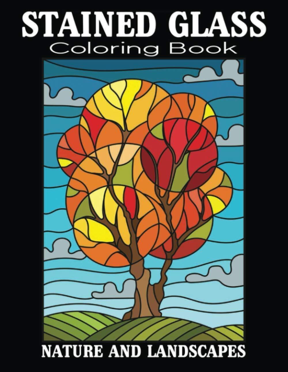 Book Stained Glass Coloring Stained Glass Color Bk BOOK NUOVO