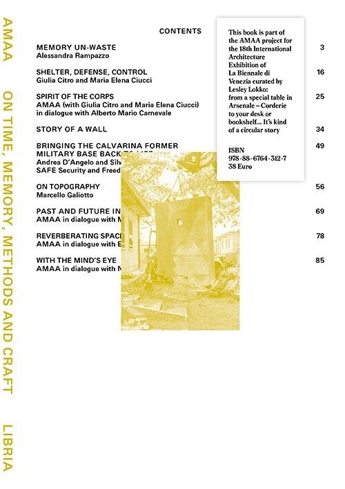 On Time, Memory, Methods and Craft. AMAA - [Libria]