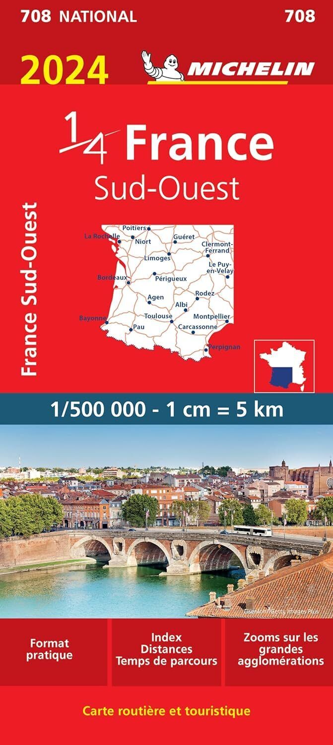 9782067261365 France Sud-Ouest 1:500.000: Straßen- und Tourismu...:500.000: 708