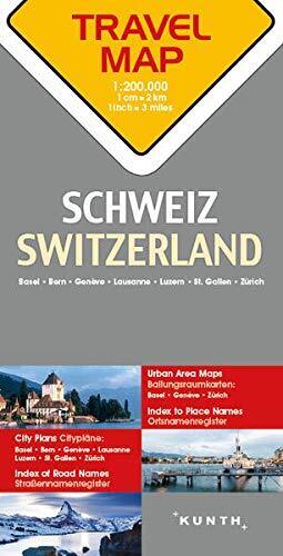 9783955045197 Travel map svizzera: Travel Map Switzerland - Aa. Vv.
